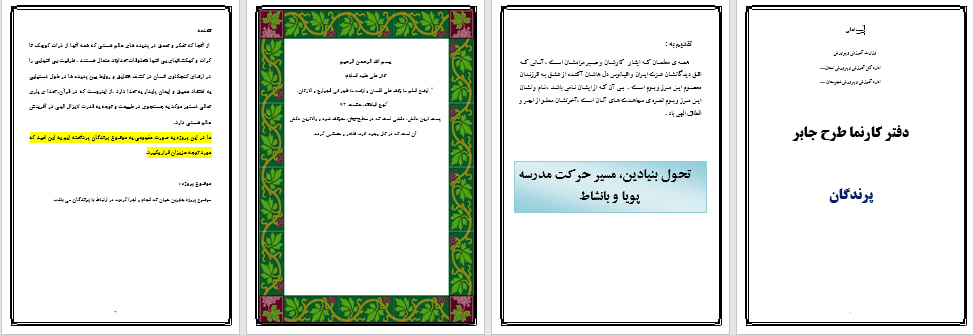 دانلود طرح جابر درمورد پرندگان
